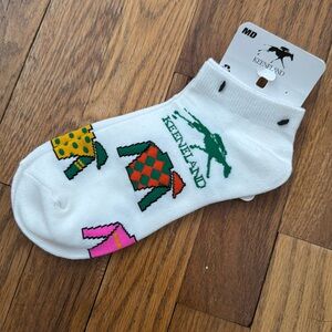 Keeneland Racetrack anklet socks new in package